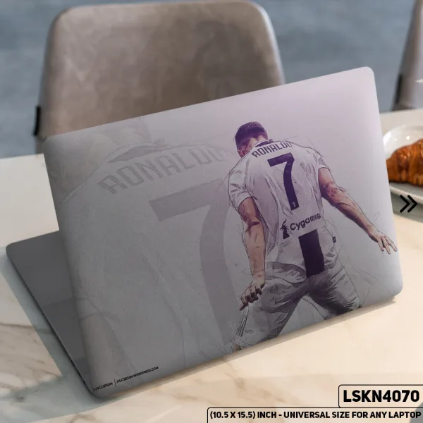 DDecorator CR7 - Cristiano Ronaldo FIFA World Cup Matte Finished Removable Waterproof Laptop Sticker & Laptop Skin (Including FREE Accessories) - LSKN4070 - DDecorator