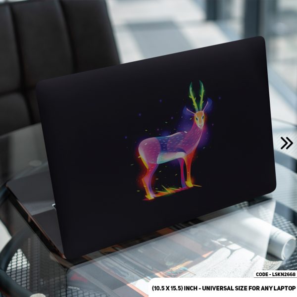 DDecorator Neon Deer Matte Finished Removable Waterproof Laptop Sticker & Laptop Skin (Including FREE Accessories) - LSKN2668 - DDecorator