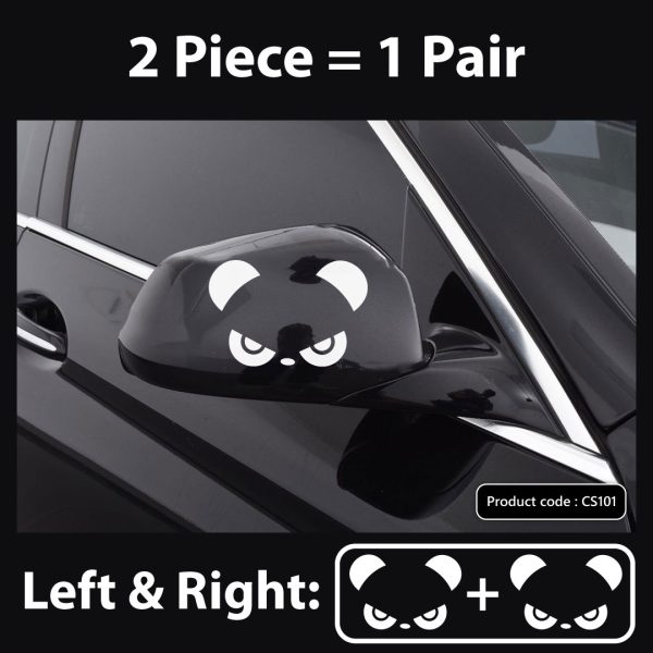 DDecorator Panda Face 2ps - White Car Styling Vinyl Decals Car Decoration Accessories Bumper Car Sticker for Car - CS101 - DDecorator