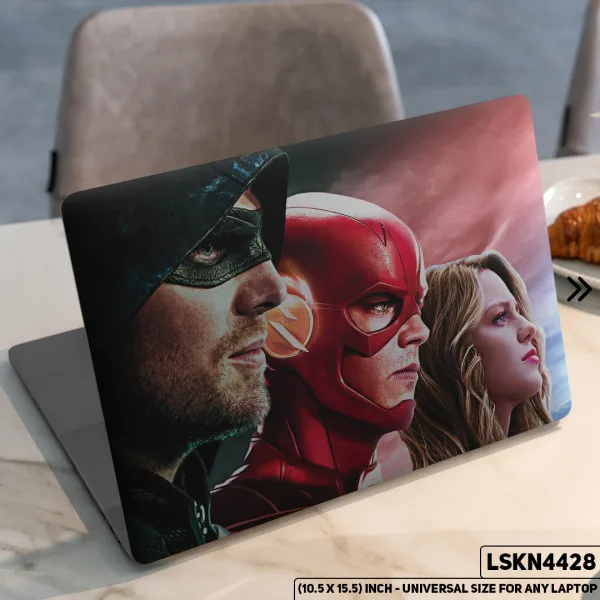 DDecorator Flash Justice League Matte Finished Removable Waterproof Laptop Sticker & Laptop Skin (Including FREE Accessories) - LSKN4428 - DDecorator