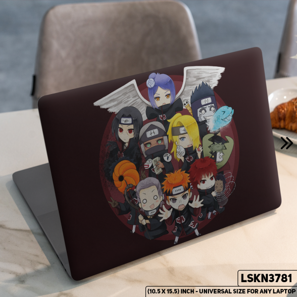 DDecorator NARUTO Anime Character Illustration Matte Finished Removable Waterproof Laptop Sticker & Laptop Skin (Including FREE Accessories) - LSKN3781 - DDecorator