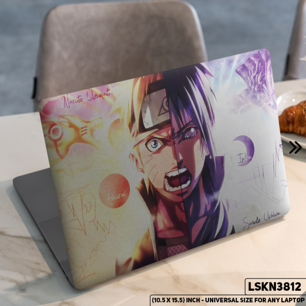 DDecorator NARUTO Anime Character Illustration Matte Finished Removable Waterproof Laptop Sticker & Laptop Skin (Including FREE Accessories) - LSKN3812 - DDecorator