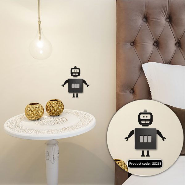 DDecorator Box Robot Wall Stickers & Decals Home Decor Wall Decor Removable Vinyl Wall Sticker - SS231 - DDecorator
