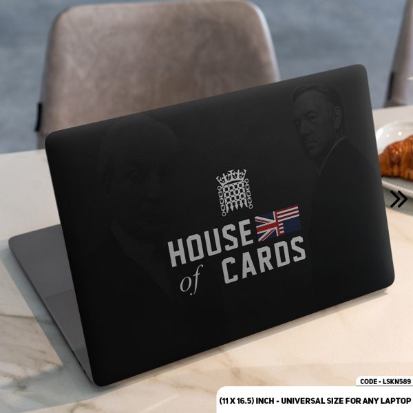 DDecorator House Of Cards Logo Matte Finished Removable Waterproof Laptop Sticker & Laptop Skin (Including FREE Accessories) - LSKN589 - DDecorator