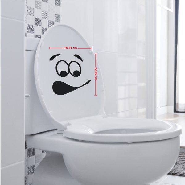DDecorator Fearful Face vinyl & Decals Removable Washroom Sticker - WR88 - DDecorator