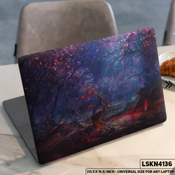 DDecorator Abstract Art Illustration Matte Finished Removable Waterproof Laptop Sticker & Laptop Skin (Including FREE Accessories) - LSKN4136 - DDecorator