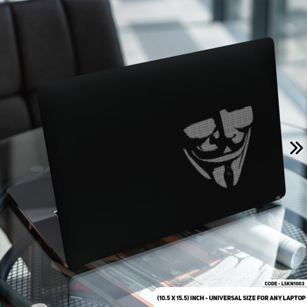 DDecorator Anonymous Face Matte Finished Removable Waterproof Laptop Sticker & Laptop Skin (Including FREE Accessories) - LSKN1003 - DDecorator