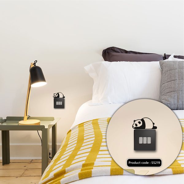 DDecorator Sleeping Panda (Left) Wall Stickers & Decals Home Decor Wall Decor Removable Vinyl Wall Sticker - SS219 - DDecorator