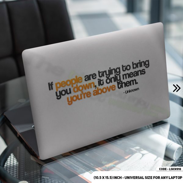 DDecorator Motivational Quote Matte Finished Removable Waterproof Laptop Sticker & Laptop Skin (Including FREE Accessories) - LSKN918 - DDecorator