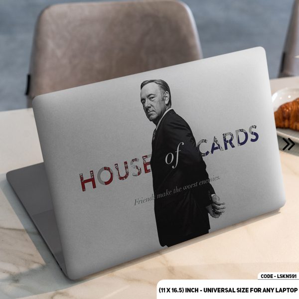 DDecorator House Of Cards main Character Matte Finished Removable Waterproof Laptop Sticker & Laptop Skin (Including FREE Accessories) - LSKN591 - DDecorator
