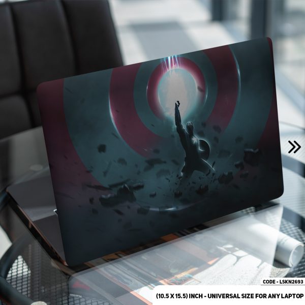 DDecorator Captain America with Sheild Matte Finished Removable Waterproof Laptop Sticker & Laptop Skin (Including FREE Accessories) - LSKN2693 - DDecorator