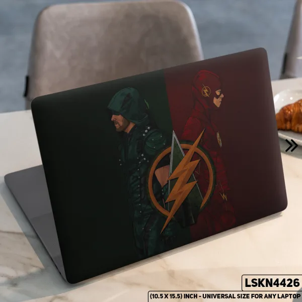 DDecorator Flash Justice League Matte Finished Removable Waterproof Laptop Sticker & Laptop Skin (Including FREE Accessories) - LSKN4426 - DDecorator