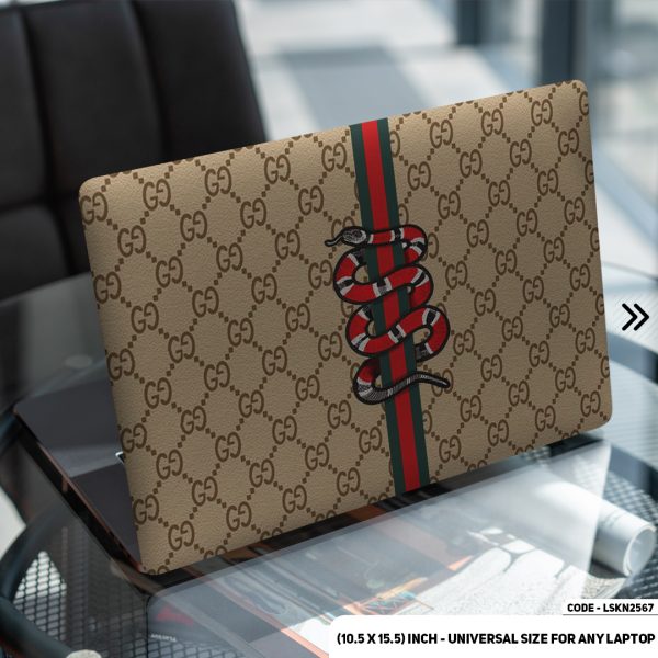 DDecorator Luxury Brand Iconic Pattern Matte Finished Removable Waterproof Laptop Sticker & Laptop Skin (Including FREE Accessories) - LSKN2567 - DDecorator