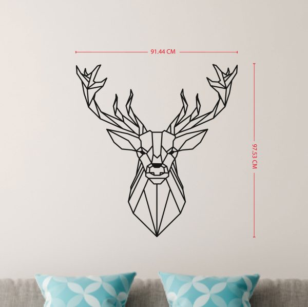 DDecorator Geometric Deer Wall Stickers & Decals Home Decor Wall Decor Removable Vinyl Wall Sticker - WS95 - DDecorator