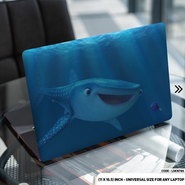 DDecorator Shark with Happy Mood Matte Finished Removable Waterproof Laptop Sticker & Laptop Skin (Including FREE Accessories) - LSKN786 - DDecorator
