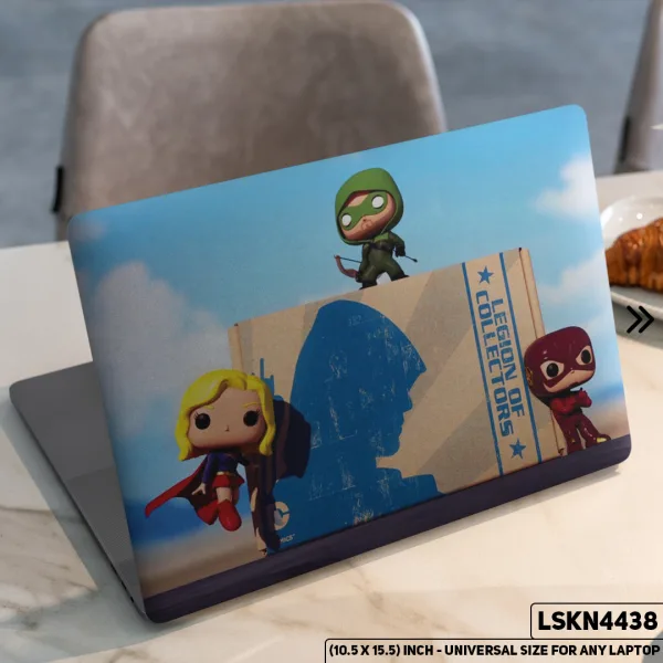 DDecorator Flash Justice League Animated Character Matte Finished Removable Waterproof Laptop Sticker & Laptop Skin (Including FREE Accessories) - LSKN4438 - DDecorator