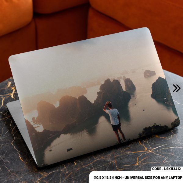 DDecorator Boy Standing Alone Matte Finished Removable Waterproof Laptop Sticker & Laptop Skin (Including FREE Accessories) - LSKN3412 - DDecorator