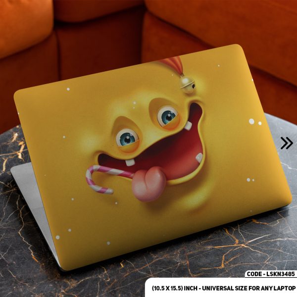 DDecorator Funnyt Face Illustration Matte Finished Removable Waterproof Laptop Sticker & Laptop Skin (Including FREE Accessories) - LSKN3485 - DDecorator