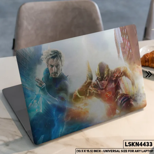 DDecorator Flash Justice League Matte Finished Removable Waterproof Laptop Sticker & Laptop Skin (Including FREE Accessories) - LSKN4433 - DDecorator