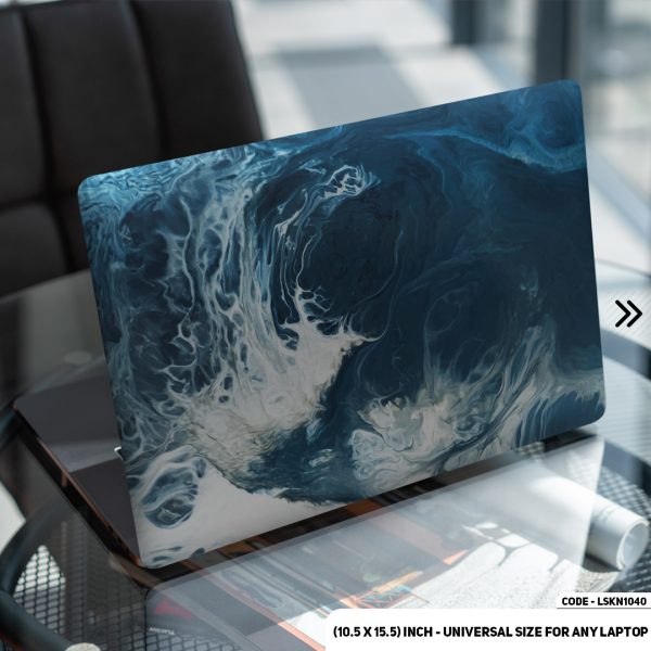 DDecorator Blue Marble Texture Matte Finished Removable Waterproof Laptop Sticker & Laptop Skin (Including FREE Accessories) - LSKN1040 - DDecorator