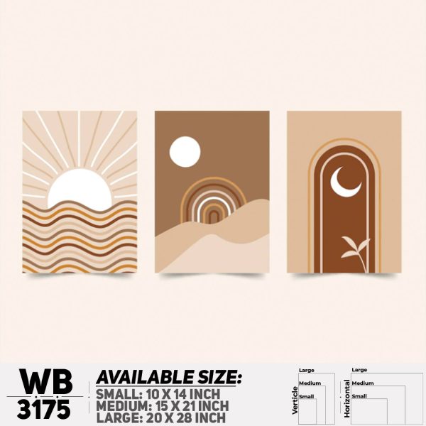 DDecorator Modern Abstract ArtWork (Set of 3) Wall Canvas Wall Poster Wall Board - 3 Size Available - WB3175 - DDecorator