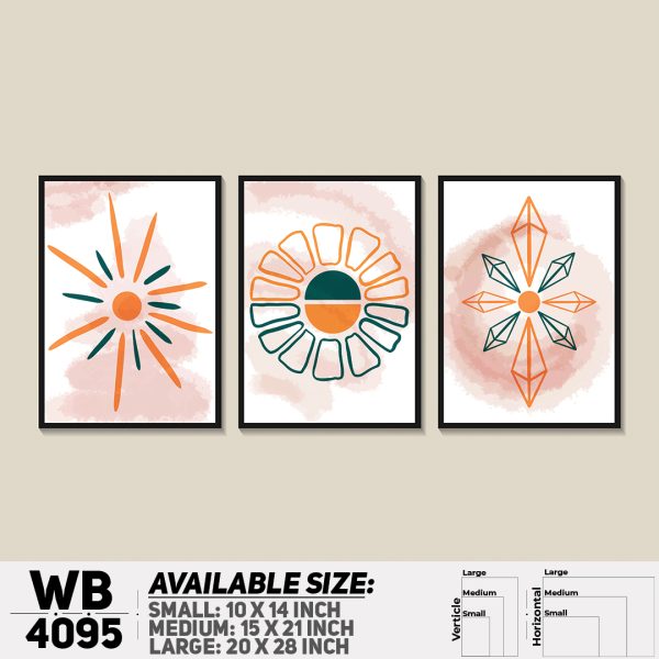 DDecorator Abstract Art (Set of 3) Wall Canvas Wall Poster Wall Board - 3 Size Available - WB4095 - DDecorator