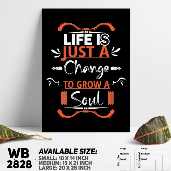 DDecorator Grow Soul - Motivational Wall Canvas Wall Poster Wall Board - 3 Size Available - WB2828 - DDecorator