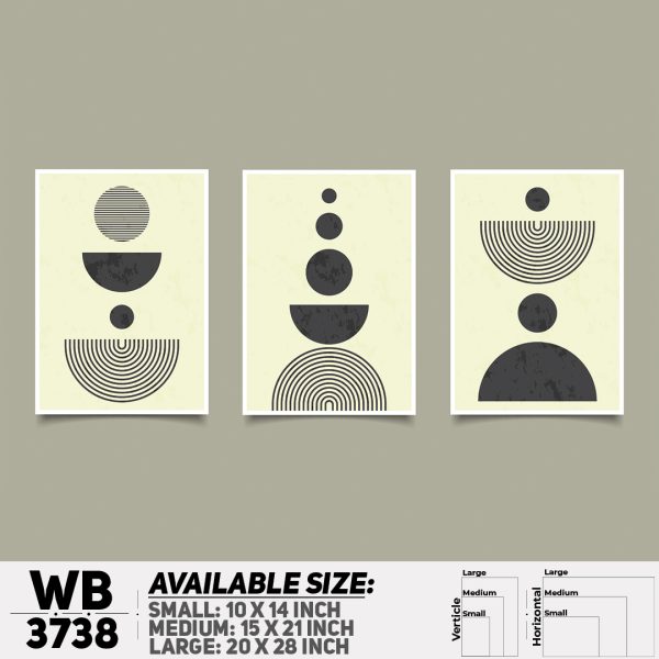 DDecorator Astrophysics Abstract (Set of 3) Wall Canvas Wall Poster Wall Board - 3 Size Available - WB3738 - DDecorator