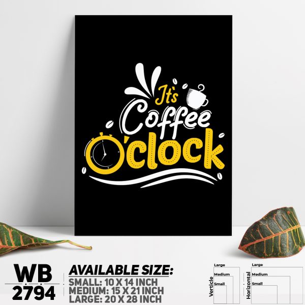DDecorator Coffee Clock - Motivational Wall Canvas Wall Poster Wall Board - 3 Size Available - WB2794 - DDecorator