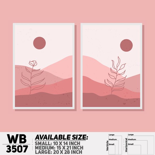 DDecorator Landscape Horizon Art (Set of 2) Wall Canvas Wall Poster Wall Board - 3 Size Available - WB3507 - DDecorator