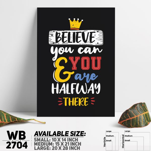 DDecorator Believer You Can - Motivational Wall Canvas Wall Poster Wall Board - 3 Size Available - WB2704 - DDecorator