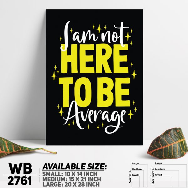 DDecorator Don't Be Avarage - Motivational Wall Canvas Wall Poster Wall Board - 3 Size Available - WB2761 - DDecorator