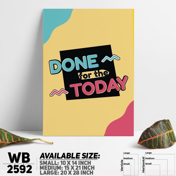 DDecorator Do It Today - Motivational Wall Canvas Wall Poster Wall Board - 3 Size Available - WB2592 - DDecorator