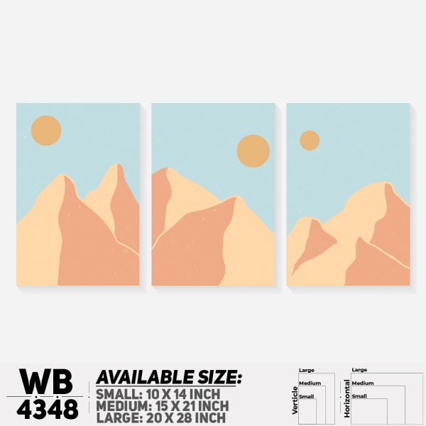 DDecorator Landscape & Horizon Design (Set of 3) Wall Canvas Wall Poster Wall Board - 3 Size Available - WB4348 - DDecorator