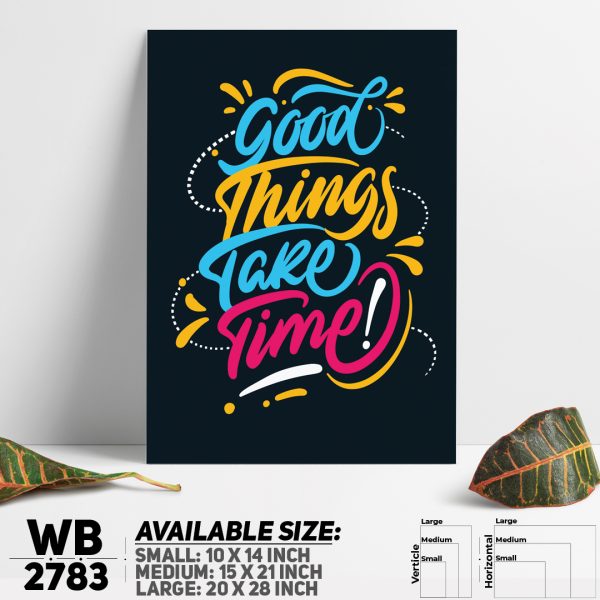 DDecorator Good Things Take Time - Motivational Wall Canvas Wall Poster Wall Board - 3 Size Available - WB2783 - DDecorator