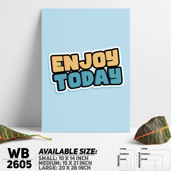 DDecorator Enjoy Today - Motivational Wall Canvas Wall Poster Wall Board - 3 Size Available - WB2605 - DDecorator