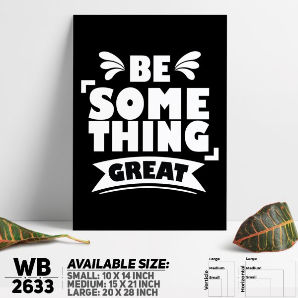 DDecorator Be Great - Motivational Wall Canvas Wall Poster Wall Board - 3 Size Available - WB2633 - DDecorator