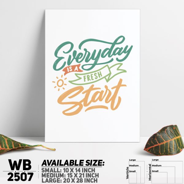 DDecorator Fresh Start - Motivational Wall Canvas Wall Poster Wall Board - 3 Size Available - WB2507 - DDecorator