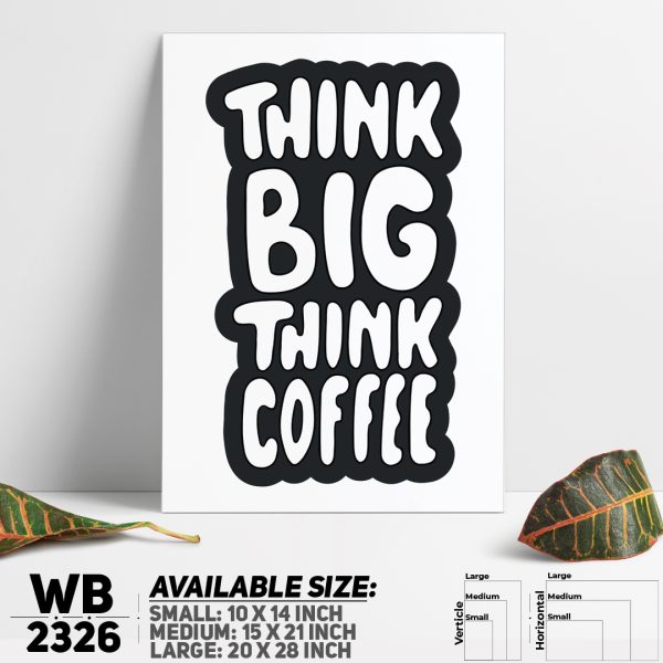 DDecorator Think Big Think Coffee - Motivational Wall Canvas Wall Poster Wall Board - 3 Size Available - WB2326 - DDecorator