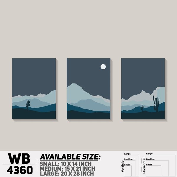 DDecorator Landscape & Horizon Design (Set of 3) Wall Canvas Wall Poster Wall Board - 3 Size Available - WB4360 - DDecorator