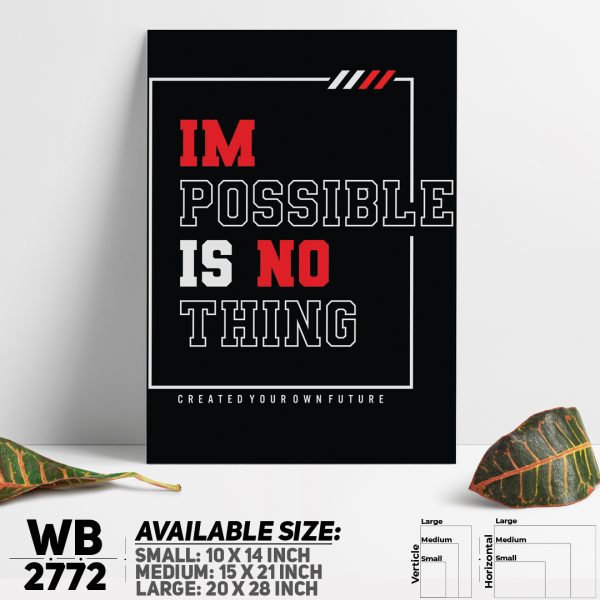 DDecorator Everything Is Possible - Motivational Wall Canvas Wall Poster Wall Board - 3 Size Available - WB2772 - DDecorator