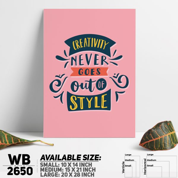 DDecorator Creativity - Motivational Wall Canvas Wall Poster Wall Board - 3 Size Available - WB2650 - DDecorator