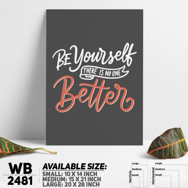 DDecorator Be Yourself - Motivational Wall Canvas Wall Poster Wall Board - 3 Size Available - WB2481 - DDecorator
