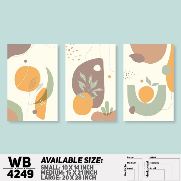 DDecorator Abstract Art (Set of 3) Wall Canvas Wall Poster Wall Board - 3 Size Available - WB4249 - DDecorator