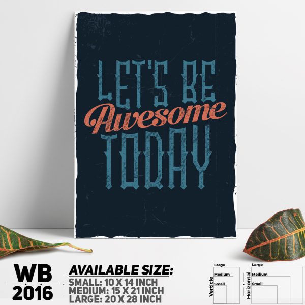 DDecorator Today - Motivational Wall Canvas Wall Poster Wall Board - 3 Size Available - WB2016 - DDecorator