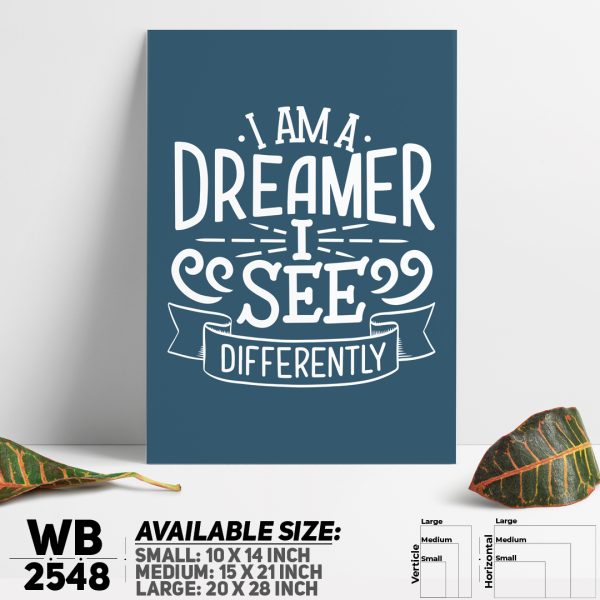 DDecorator Dream Big - Motivational Wall Canvas Wall Poster Wall Board - 3 Size Available - WB2548 - DDecorator