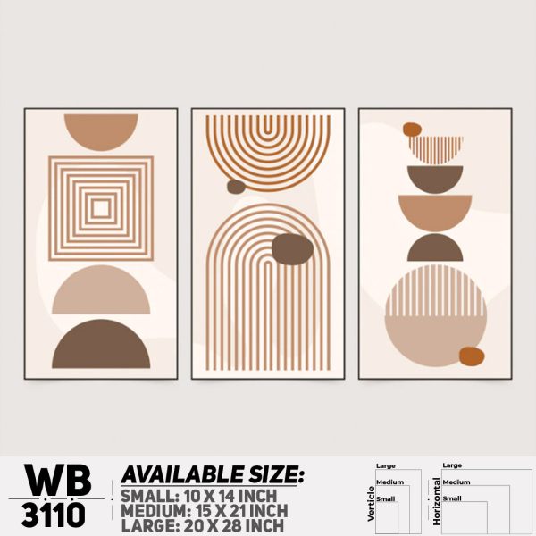 DDecorator Modern Abstract ArtWork (Set of 3) Wall Canvas Wall Poster Wall Board - 3 Size Available - WB3110 - DDecorator