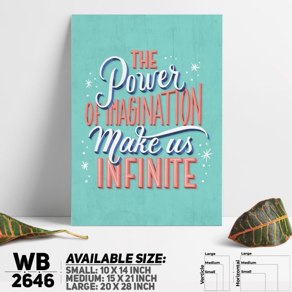 DDecorator Infinite Imagination - Motivational Wall Canvas Wall Poster Wall Board - 3 Size Available - WB2646 - DDecorator