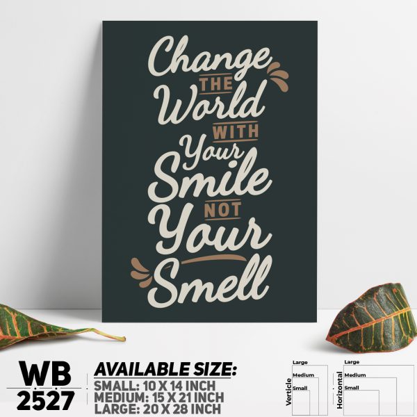 DDecorator Change The World - Motivational Wall Canvas Wall Poster Wall Board - 3 Size Available - WB2527 - DDecorator