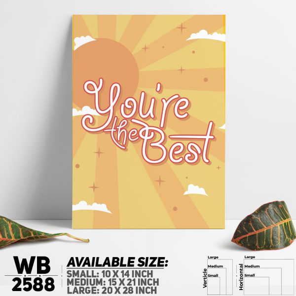 DDecorator You're The Best - Motivational Wall Canvas Wall Poster Wall Board - 3 Size Available - WB2588 - DDecorator